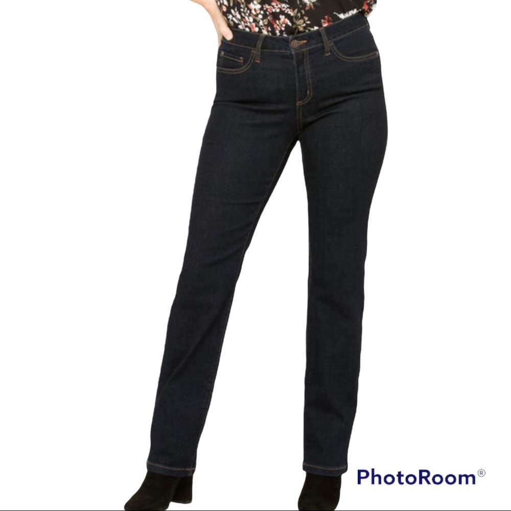 Coldwater Creek Dark Stretchy lightweight Bootcut Jeans.